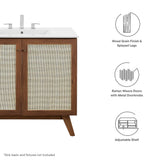 Soma 36" Bathroom Vanity Cabinet with Rattan Doors