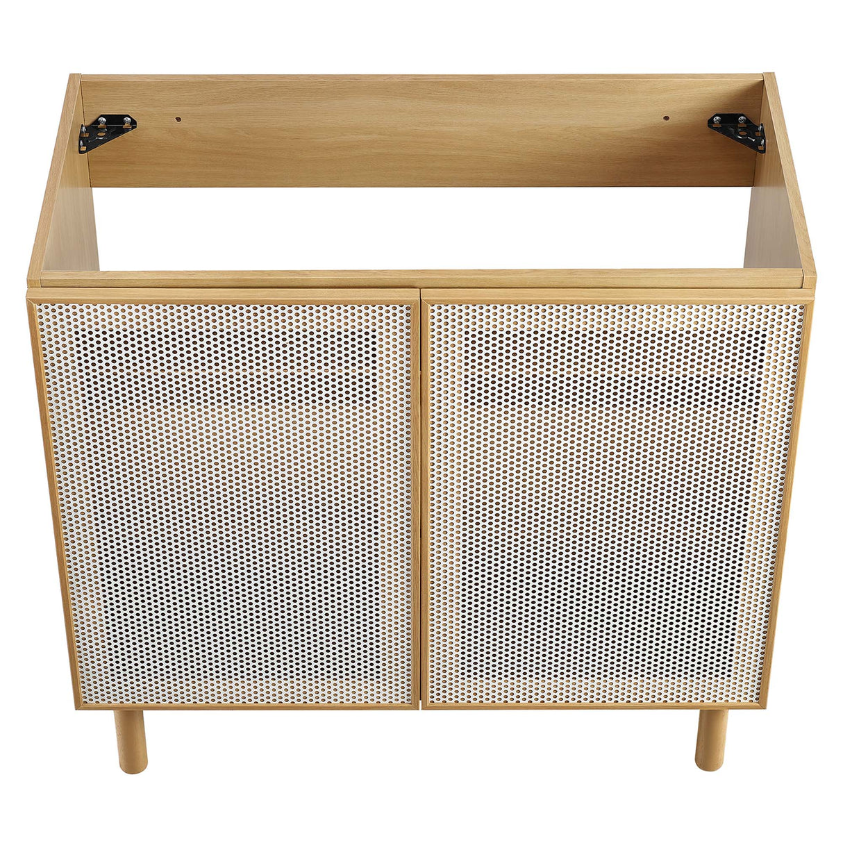 Calla 36" Perforated Metal Bathroom Vanity Cabinet by Modway