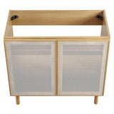 Calla 36" Perforated Metal Bathroom Vanity Cabinet by Modway