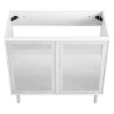 Calla 36" Perforated Metal Bathroom Vanity Cabinet by Modway