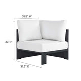 Tahoe Outdoor Patio Powder-Coated Aluminum Modular Corner Chair by Modway