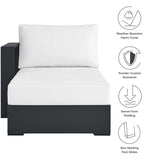 Tahoe Outdoor Patio Powder-Coated Aluminum Left-Facing Chaise Lounge