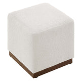 Tilden 17" Square Boucle Upholstered Ottoman by Modway