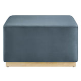 Tilden Large 28" Square Performance Velvet Upholstered Ottoman by Modway