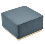 Tilden Large 28" Square Performance Velvet Upholstered Ottoman by Modway