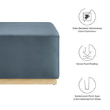 Tilden Large 28" Square Performance Velvet Upholstered Ottoman by Modway