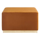 Tilden Large 28" Square Performance Velvet Upholstered Ottoman by Modway