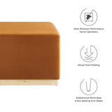 Tilden Large 28" Square Performance Velvet Upholstered Ottoman by Modway