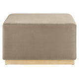 Tilden Large 28" Square Performance Velvet Upholstered Ottoman by Modway