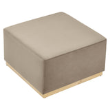 Tilden Large 28" Square Performance Velvet Upholstered Ottoman by Modway