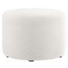 Callum Large 23" Round Woven Fabric Upholstered Ottoman