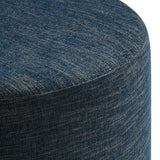 Callum Large 29" Round Woven Heathered Fabric Upholstered Ottoman by Modway