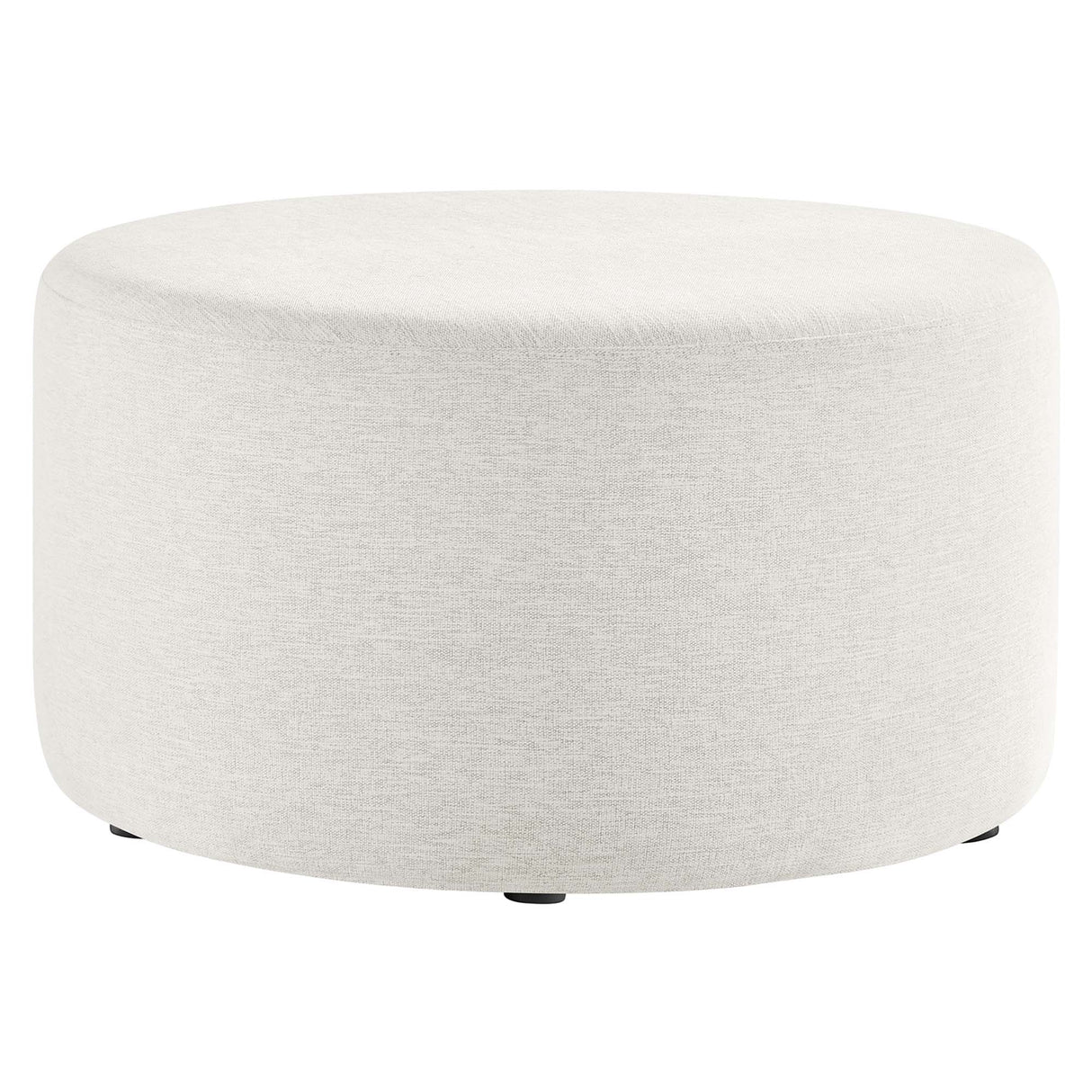 Callum Large 29" Round Woven Heathered Fabric Upholstered Ottoman by Modway