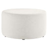 Callum Large 29" Round Woven Heathered Fabric Upholstered Ottoman by Modway