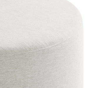 Callum Large 29" Round Woven Heathered Fabric Upholstered Ottoman by Modway