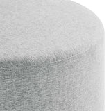 Callum Large 29" Round Woven Heathered Fabric Upholstered Ottoman by Modway