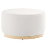 Tilden Large 29" Round Performance Velvet Upholstered Ottoman