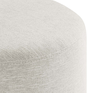 Callum 16" Round Woven Heathered Fabric Upholstered Ottoman by Modway