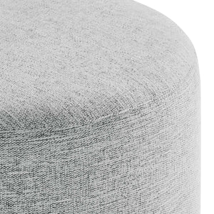 Callum 16" Round Woven Heathered Fabric Upholstered Ottoman by Modway