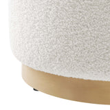 Tilden 16" Round Sherpa Upholstered Ottoman by Modway