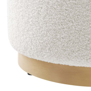 Tilden 16" Round Sherpa Upholstered Ottoman by Modway