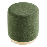 Tilden 16" Round Sherpa Upholstered Ottoman by Modway