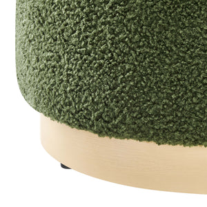 Tilden 16" Round Sherpa Upholstered Ottoman by Modway