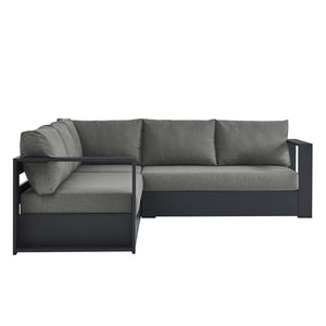 Tahoe 3-Piece Outdoor Patio Powder-Coated Aluminum Sectional Sofa by Modway