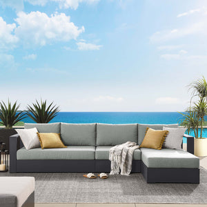 Tahoe 3-Piece Outdoor Patio Powder-Coated Aluminum Sectional Sofa Set