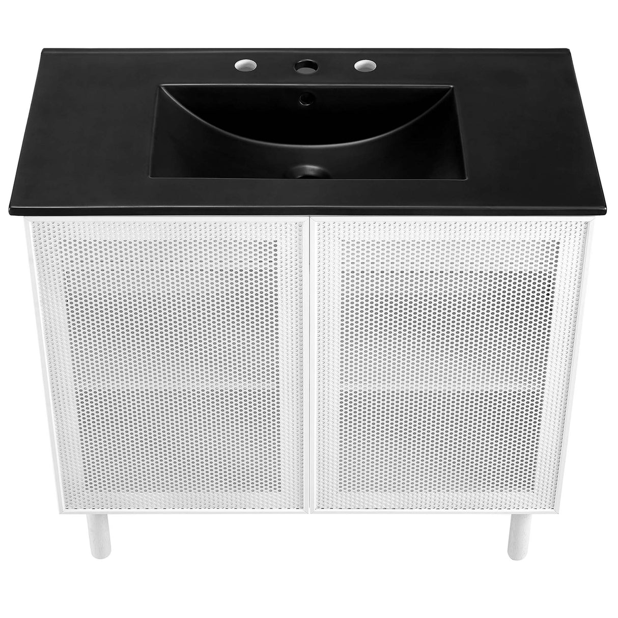 Calla 36" Perforated Metal Bathroom Vanity by Modway