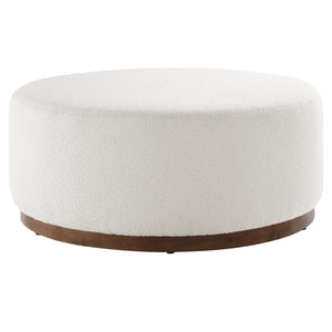 Tilden Large 38" Round Boucle Upholstered Ottoman by Modway