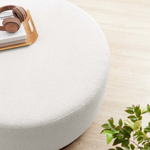 Tilden Large 38" Round Boucle Upholstered Ottoman by Modway