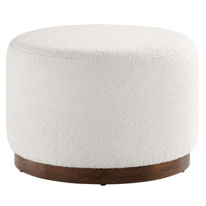 Tilden Large 23" Round Boucle Upholstered Ottoman by Modway