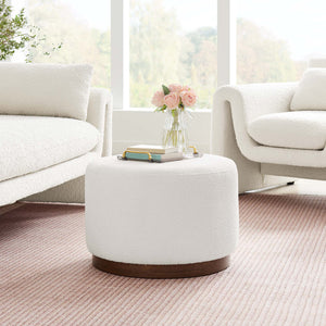 Tilden Large 23" Round Boucle Upholstered Ottoman by Modway