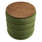 Mezzo Round Performance Velvet Storage Ottoman by Modway