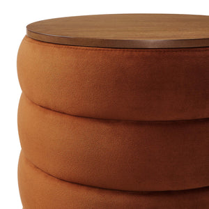 Mezzo Round Performance Velvet Storage Ottoman by Modway