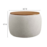 Perla Woven Heathered Fabric Upholstered Storage Ottoman by Modway