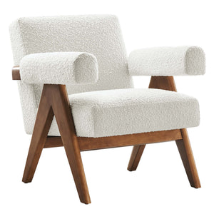 Lyra Boucle Fabric Armchair Set of 2 by Modway