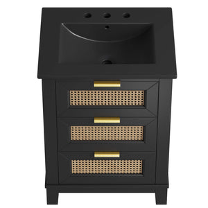 Dixie 24-Inch Solid Wood Bathroom Vanity Cabinet by Modway