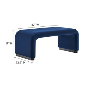 Koda Performance Velvet Waterfall Ottoman by Modway