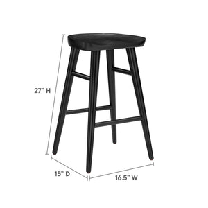 Saville Backless Mango Wood Counter Stools Set of 2