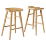 Saville Backless Mango Wood Counter Stools Set of 2