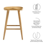 Saville Backless Mango Wood Counter Stools Set of 2