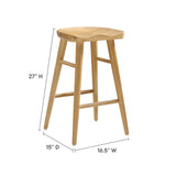 Saville Backless Mango Wood Counter Stools Set of 2