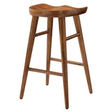 Saville Backless Mango Wood Counter Stools Set of 2