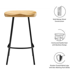 Concord Backless Wood Counter Stools Set of 2 by Modway