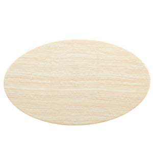 Lippa 60" Oval Faux Travertine Dining Table by Modway