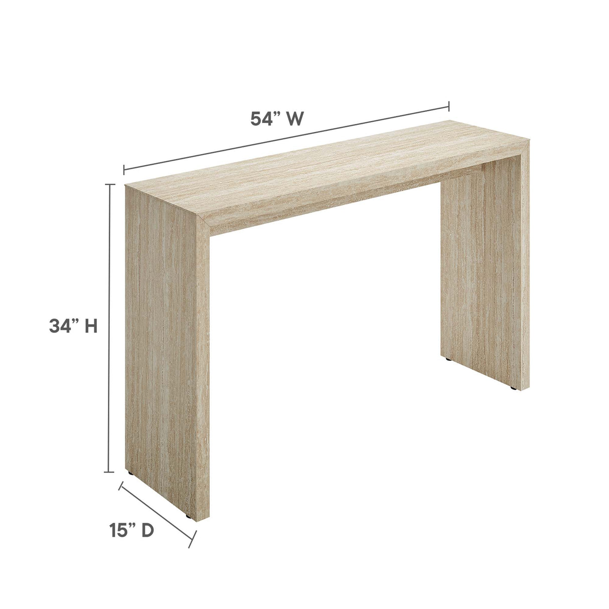 Mirella Faux Travertine Console Table by Modway