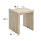 Mirella Faux Travertine Side Table by Modway