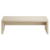 Mirella 62" Faux Travertine Long Bench by Modway
